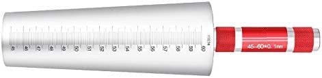YUCHENGTECH Conical Taper Gauge Taper Welding Feeler Gauge Gage Welding Taper Gage Feeler Depth Ruler Gap Hole Inspection Measurement Tool (45-60mm)