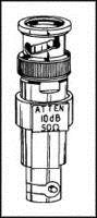 Pomona 4108-6DB Brass BNC Male and Female Attenuator, 50 ohms Nominal Impedance, 6db Attenuator