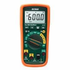 True RMS Digital Multimeter (Range: DC/AC Voltage: 0.01mV to 600V) for Industrial Applications, Pharmaceutical, HVAC | Model: Extech EX355