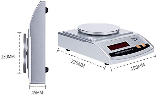 Scales Electronic Laboratory Digital Precision Analytical Balances Industrial Weighing Jewelry LCD Electronic Balance (White 2kg/0.01g)