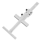 T-Type Vernier Caliper with Adjustment Carbon Steel Ruler Measuring Tool 0-160mm