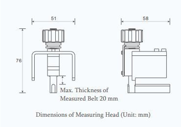 Belt Tension Tester Gauge 0~750N 0~120lb for Textile, Cables, Wires, Plastic Films, Paper, Printing