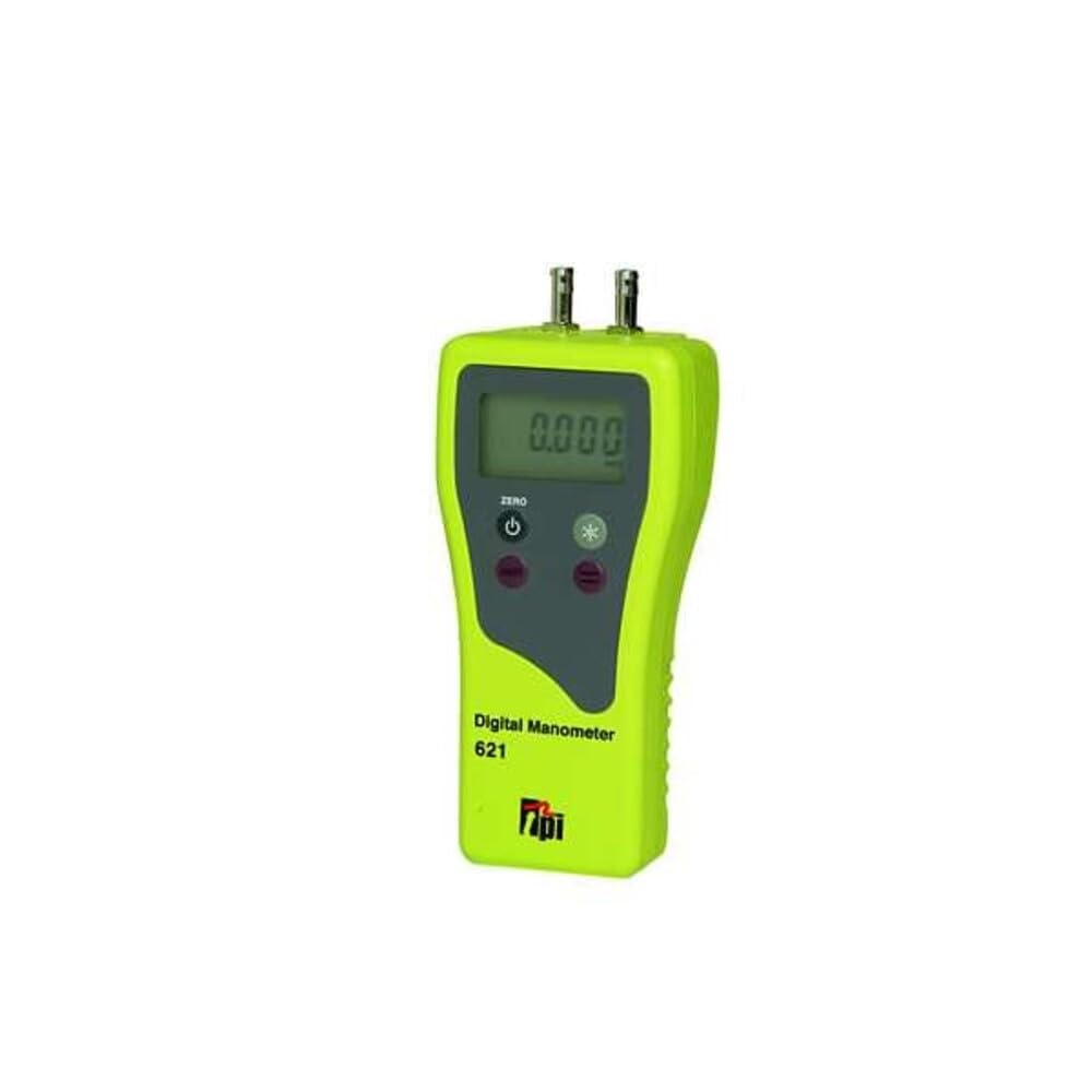 TPI 621 Dual Differential Input Manometer, 5 Digit LCD, +/-0.5 percent Accuracy, 0.01" H2O Resolution, +/-120" H2O Range