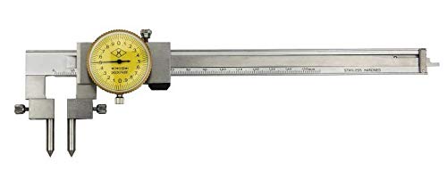 Precision Stainless Steel Dial Caliper for Center Distance Measurement Range 0-150mm Tip 10mm Resolution 0.02mm