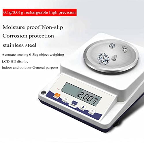Counting Scale Scientific Gram Analytical Balance High Precision Digital Electronic Jewelry Accuracy with Adapter for Laboratory Industrial Business,Size_name-210g/0.01g
