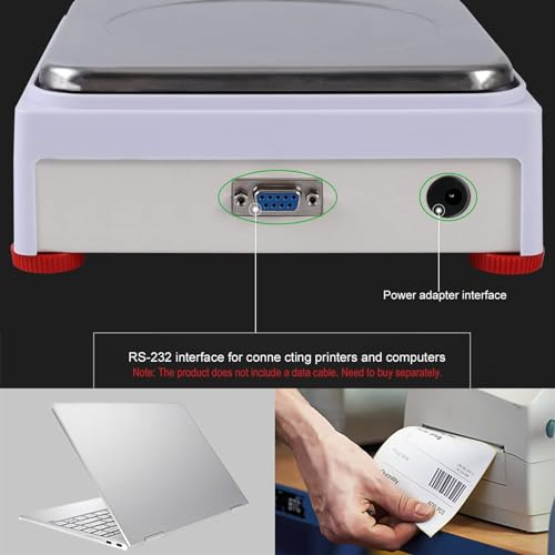 1000g x 0.01g High Precision Digital Scale - Electronic Analytical Balance for Jewelry, Lab & Scientific Use, 500g Capacity, Accurate Weighing, Compact Design，100g