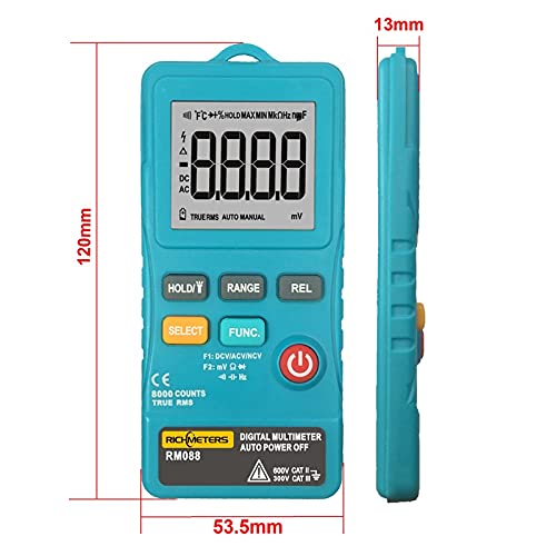 Mini Digital Multimeter 8000 Counts Line Frequency Flash Light AC/DC Voltage Ohm
