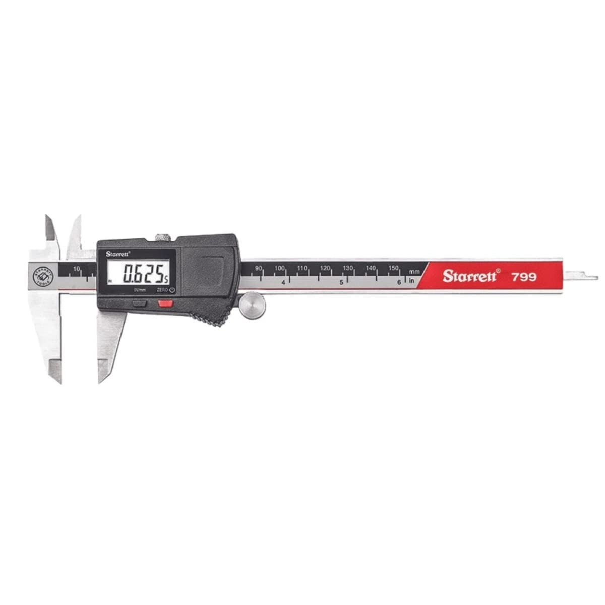 Starrett Electronic Caliper, 0-12" Range, .0005" Resolution