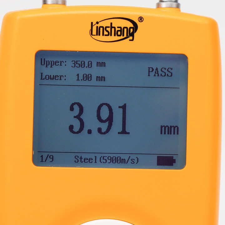 Ultrasonic Thickness Gauge Machine Thickness Measuring Instrument for Glass Plastic Boiler Pipe Wall with Two Measurement Mode Nondestructive Testing Thickness Measuring Range 0.8 to 350mm