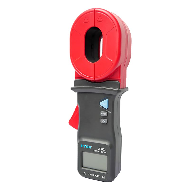 0.01Ω-200Ω Digital Clamp Ground Earth Resistance Tester Meter with 99 Groups Data Storage ETCR2000A