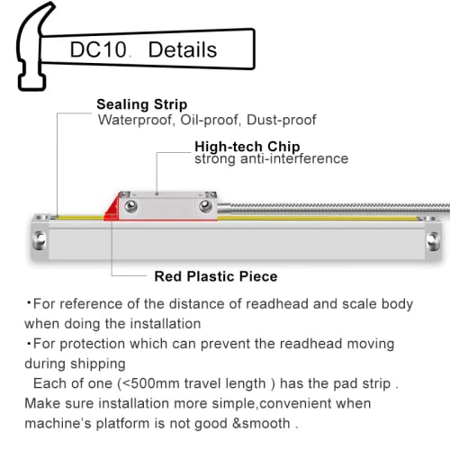 12inch 40inch Lathe DRO Kit 2 Axis Digital Readout Display Glass Linear Scale 1um with High Precise Mini Metal Lathe LCD Display