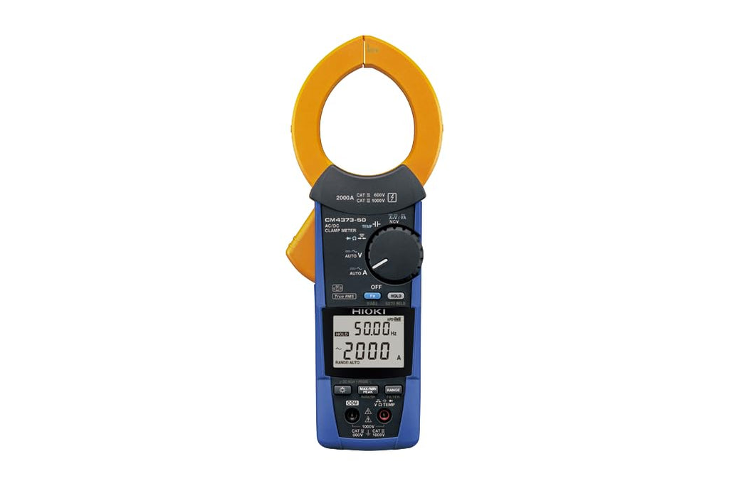 True RMS AC/DC Digital Clamp Meter – 2000 A, Multi-Function Electrical Tester for Electricians, Solar Technicians, EV Services | Industrial clamp Meter | Model: Hioki CM4373-50