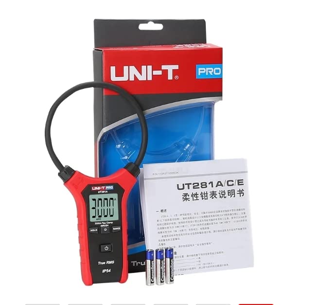 UNI-T UT281A UT281C UT281E AC 3000A Digital Flexible Clamp Meter Multimeter Handheld Voltage Current Resistance Test Backlight.(UT281C)