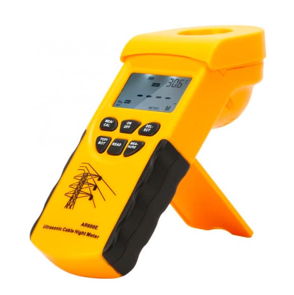 Smart Sensor AR600E Ultrasonic Cable Height Meter 6 Cables Measurement LCD Display Measuring Range(Height 3-23m,Plane 3-15m)