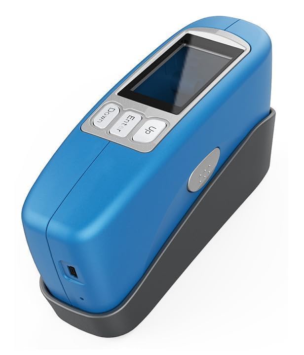 60 Degree Gloss Meter Single Angle Gloss Meter with Test Angle 60° Test Range 0-1000GU for Paint Ink Coating Electroplating Plastic Electronics Hardware and Other Fields