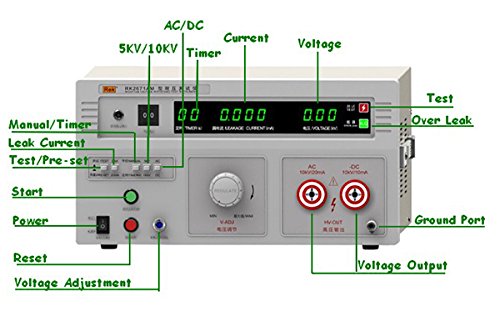INTBUYING RK2671AM Withstand Hi-Pot 10KV Tester Withstand Voltage Digital Display Current Hi-Pot Insulation Resistance Testing Equitment 110V
