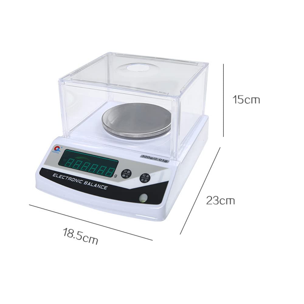 Analytical Balance 0.01G Electronic Balance Scale Electronic Scale Automatic Calibration LED Display High-Precision Density Balance,3kg/0.01g,300g/0.01g