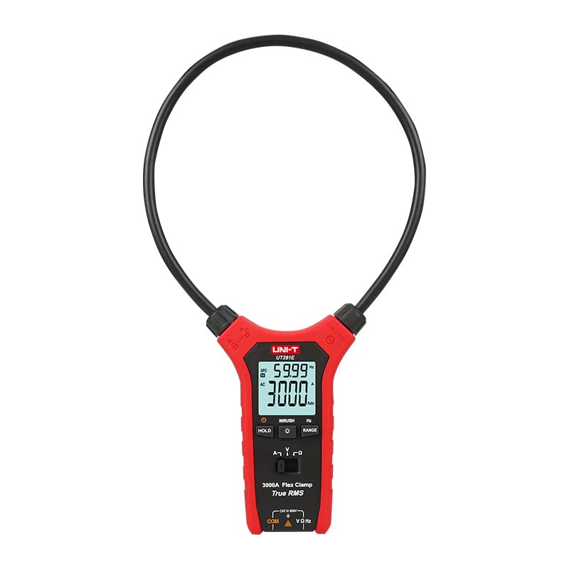 UNI-T UT281A UT281C UT281E AC 3000A Digital Flexible Clamp Meter Multimeter Handheld Voltage Current Resistance Test Backlight.(UT281C)