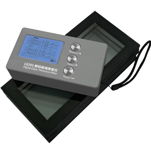Professional Glass Thickness Gauge Unilateral Measurement for Insulated/Laminated Glass,±0.1Mm Accuracy,Large Digital Display