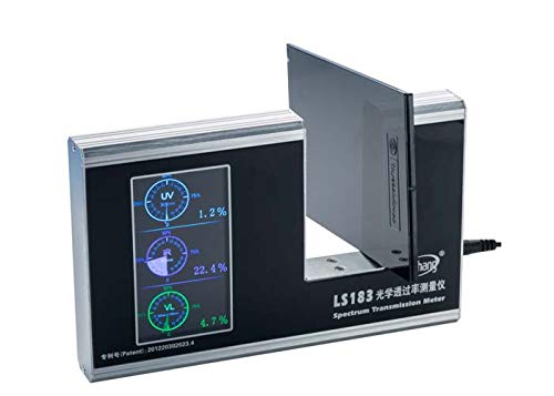 LS183 Spectrum Transmission Meter UV IR Transmission Meter Test Film Glass Window Tint with 940 IR 365 UV 380-760nm VL