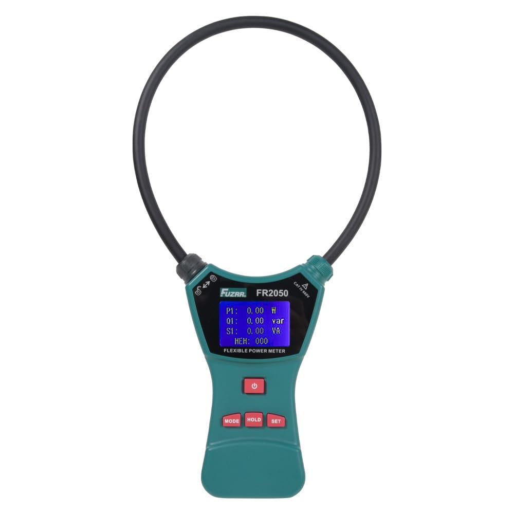 FR2050 Series Flexible Clamp Power Meter, 3-Phase Analyzer, Rogowski Coil 150/300mm, Voltage Current PF Energy, Multi-Function Tester