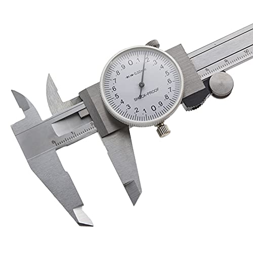 Shock-Proof Stainless Steel Precision Vernier Caliper Metric Micrometer Gauge Measuring Tool Dial 0-150mm/0.02mm Caliper