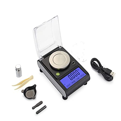 Weight Scale 50g 0.001g Digital Electronic Scale 0.001g Precision Touch LCD Digital Jewelry Diamond Scale Laboratory Counting Weight Balance Scales