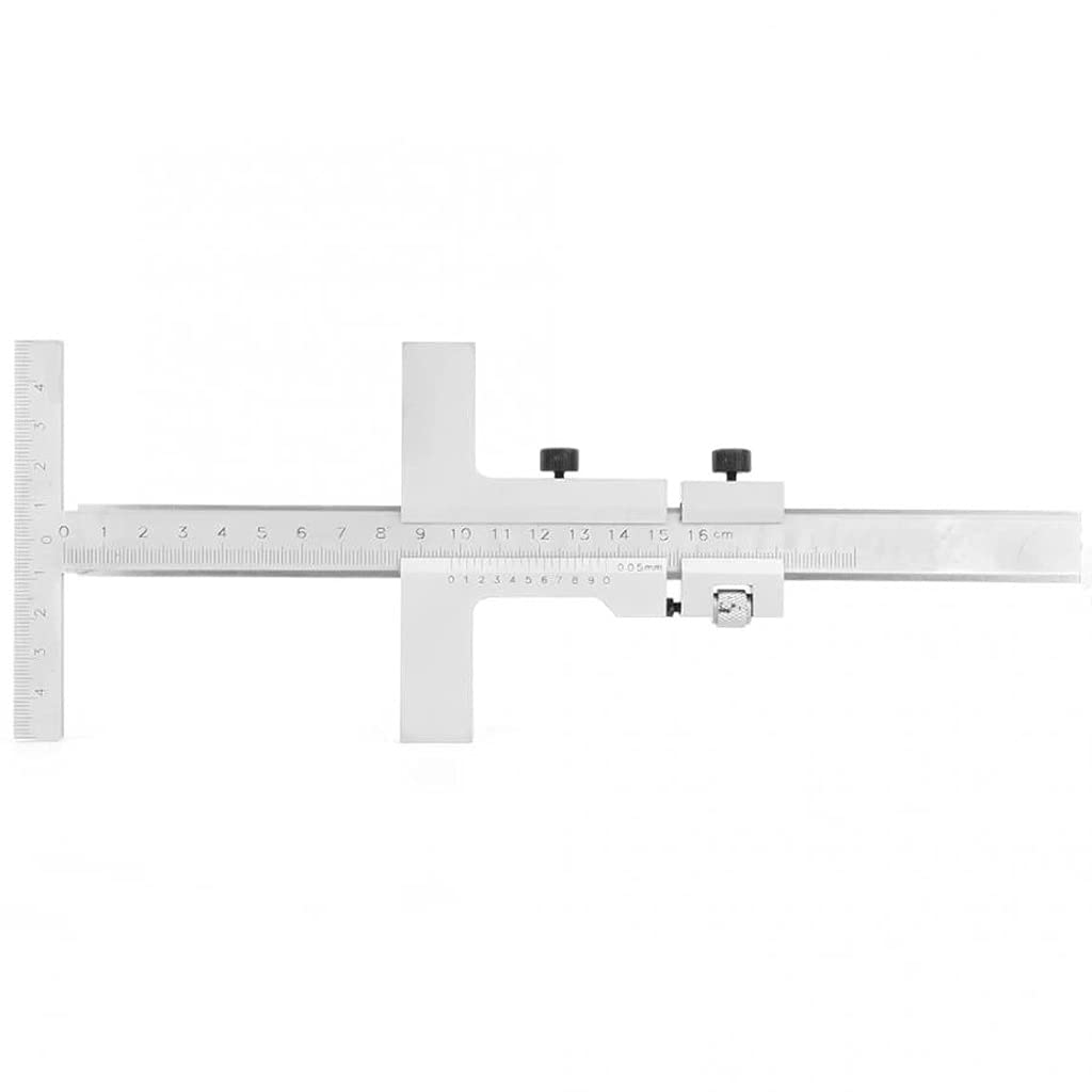 T-Type Vernier Caliper with Adjustment Carbon Steel Ruler Measuring Tool 0-160mm