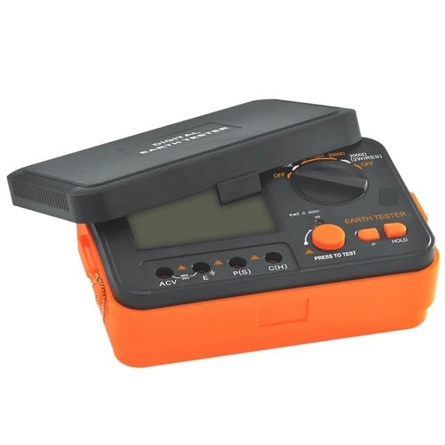 Resistance Meter, VC4105A Digital Earth Resistance Tester, Overload Protection Grounding Ohm Meter