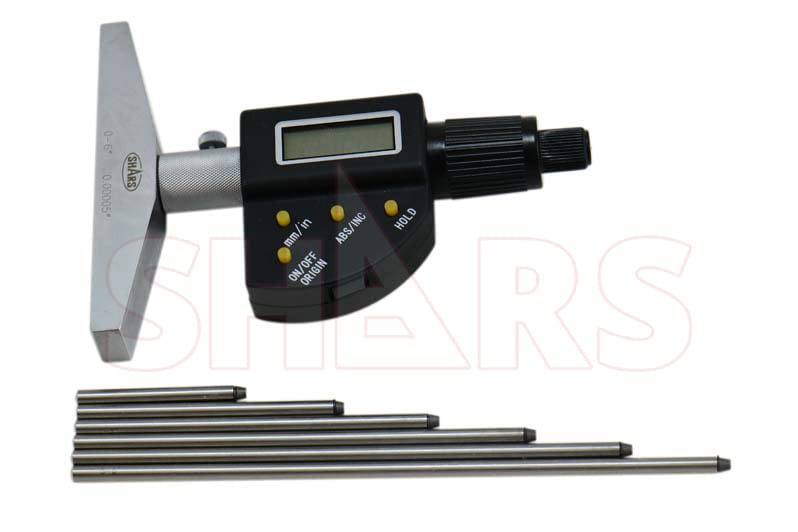 Shars 0-6" Electronic Depth Micrometer, 303-2508 New ]P