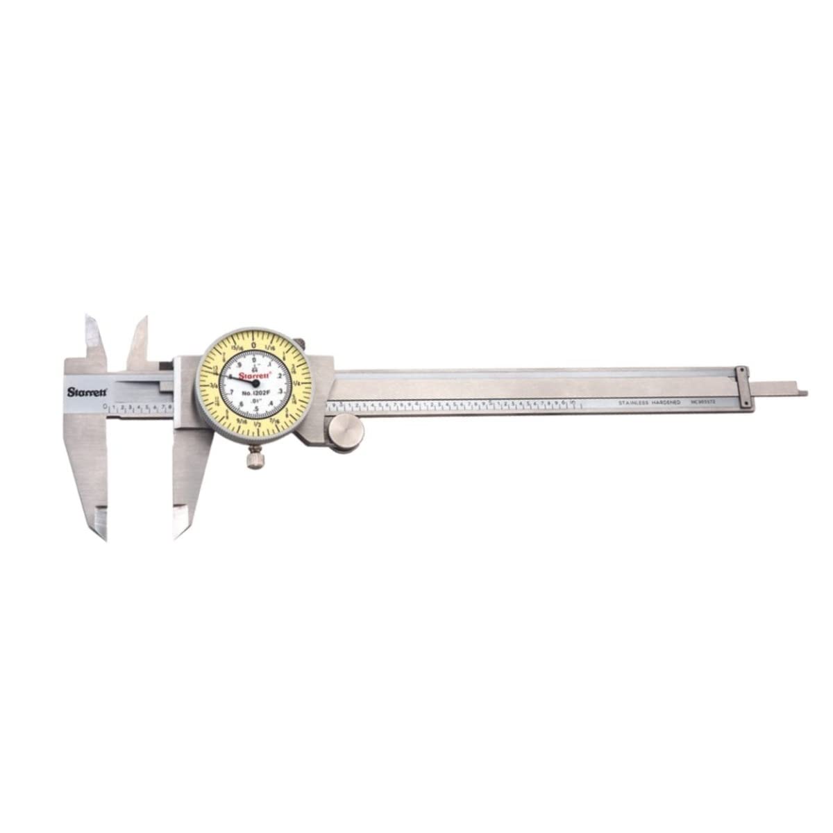 Starrett 120 Series Fractional Dial Caliper, 0-6" Range, .010" Graduation