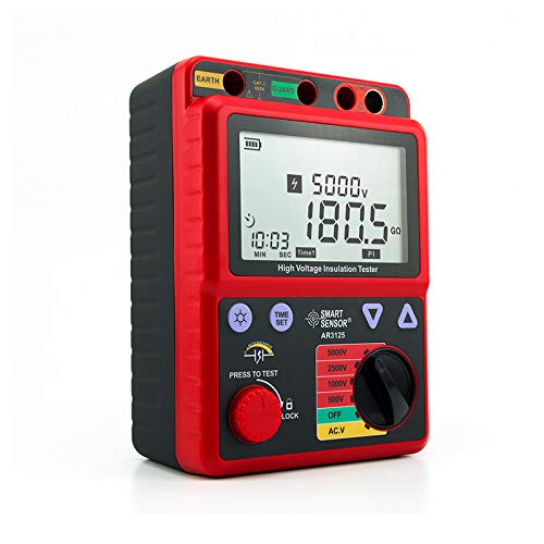 AR3125 High Voltage Insulation Tester, 500V / 1000V / 2500V / 5000V, 0.0MΩ~1000GΩ