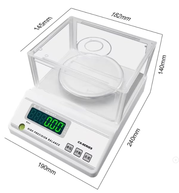 1kg/0.01g Digital Scale Weighing Balance Lab Laboratory Scale with Windshield