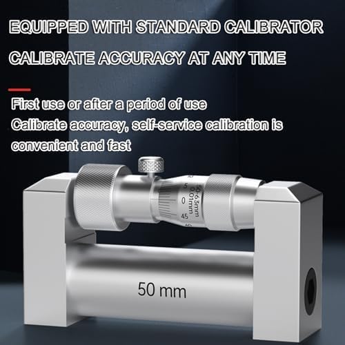 Precision Inside Micrometer 50-1000mm Range, 0.01mm Accuracy, Includes Extension Rods for Industrial Measurement & Quality Control,