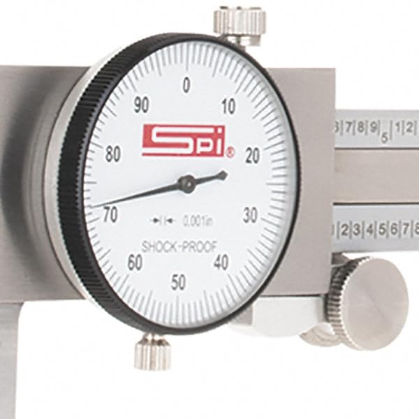 SPI 17-978-8 Dial Caliper 0" to 24" Range, 0.001" Graduation, 0.0020" Accuracy