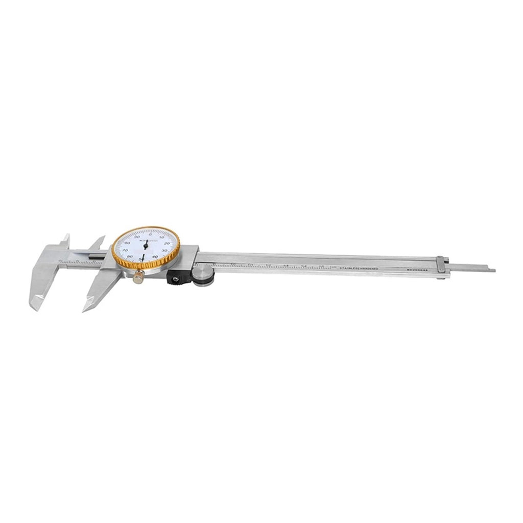 Vernier Calipers 200 Mm 0.02 Shock Proof Dial Caliper Gauge Micrometer Stainless Steel Vernier