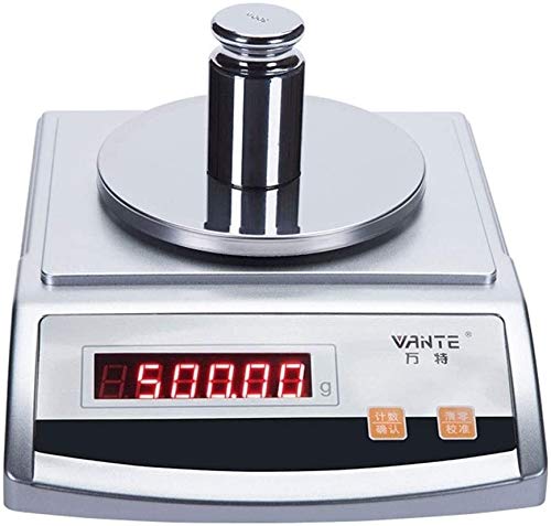 Scales Electronic Laboratory Digital Precision Analytical Balances Industrial Weighing Jewelry LCD Electronic Balance (White 2kg/0.01g)