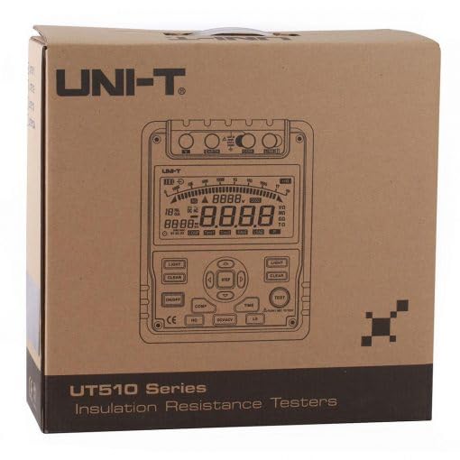 UNI-T Insulation Resistance Meter UT511 Up to 1000V Measure PI, DAR Measured Data can Then be analyzed Through PC Software