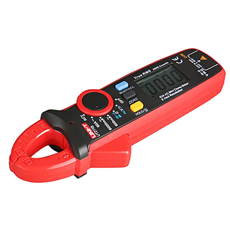 UNI-T UT211B AC/DC 60A Mini Digital Clamp Meters True RMS Ammeter Multimeter VFC/NCV/Resistance/Capacitance Test, LCD