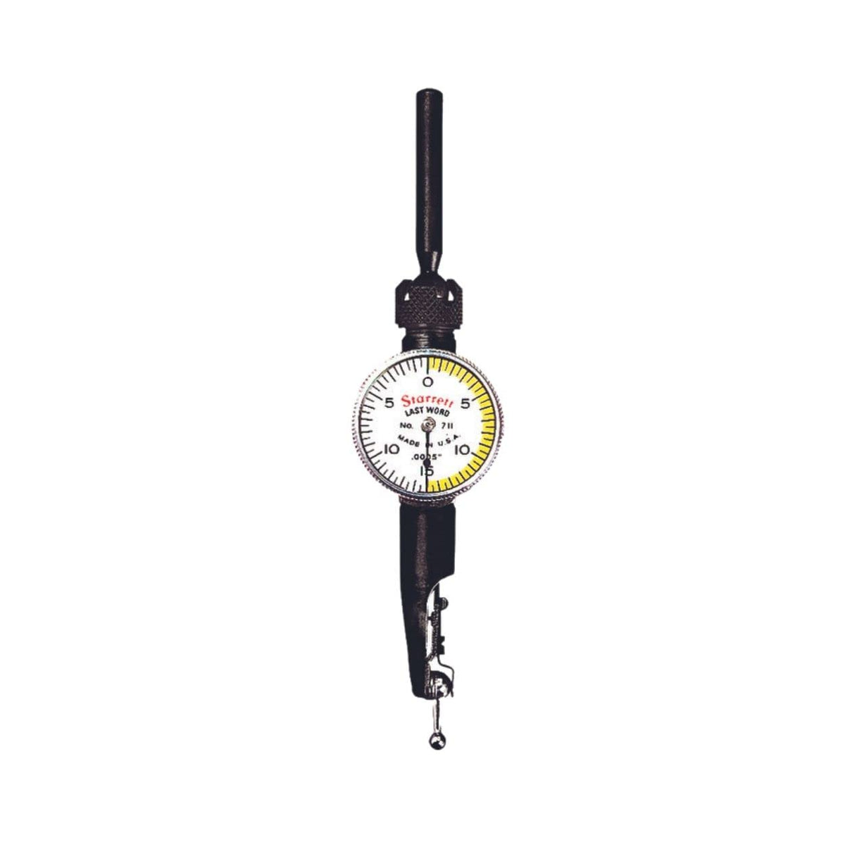 Starrett 711 Last Word Dial Test Indicator, 0.030" Range, 0.001" Graduation