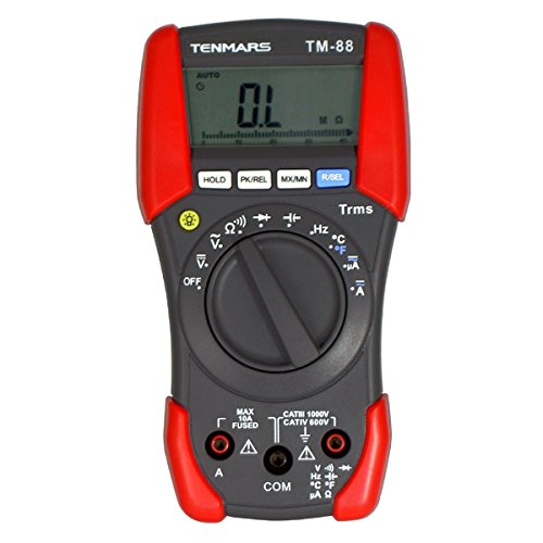 3999 Counts Digital Multimeter, ACV, DCV, ACA, DCA, Resistance, Diode, Frequency, Capacitance, Duty Cycle, Continuity, Temperature, Range Hold, Data Hold, REL.