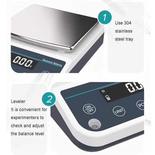 Electronic Analytical Balance, High-Precision Laboratory Scale with Draft Shield, Suitable for Scientific and Jewelry Use (300g/0.001g)