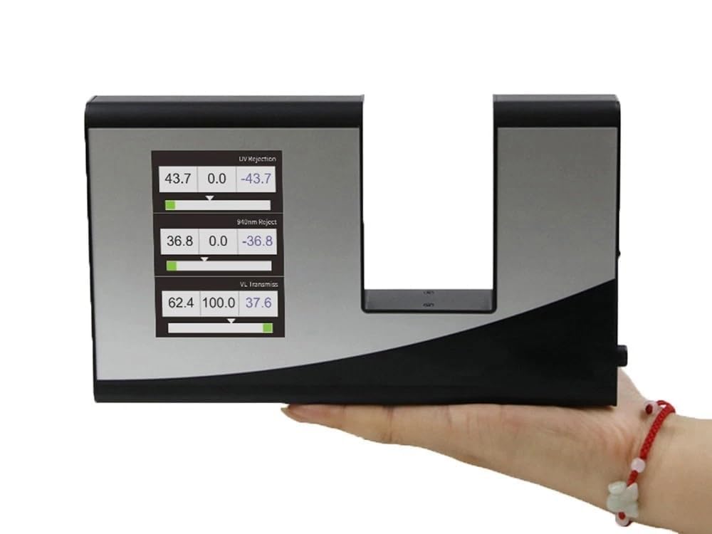Optical Transmittance Tester Light Transmission Meter for Transparent Materials,Glass,Film,Etc with Illuminant UV,Visible Light,Infrared 940nm,Infrared 1400nm,Infrared Full Band,SHGC and TSER