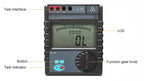 Insulation Resistance Tester Meter Megohmmeter With Rated Voltage 50/250/500/1000/2500V Insulation Resistance 0.1MΩ-200GΩ AC/DC Voltage 0-750V For Electric Motor,Cable,Switch Insulation Material