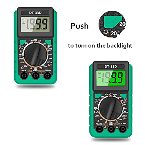 Digital Multimeter Auto Ranging AC/DC Voltage Meter Flash Light Large Screen Tester Professional