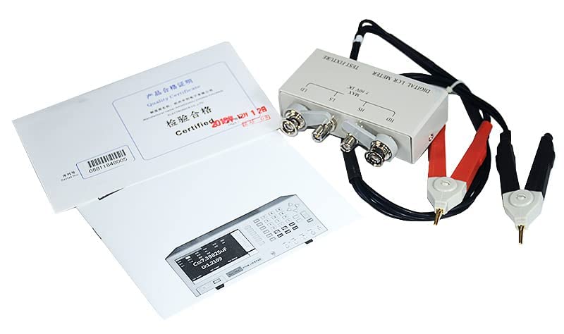 High Frequency 1MHz LCR Meter Measurement Benchtop LCR Digital Electric Bridges Inductance Capacitance Resistance Tester with Basic Accuracy 0.05% Frequency Resolution 1mHz 6 1/2 Digit Display