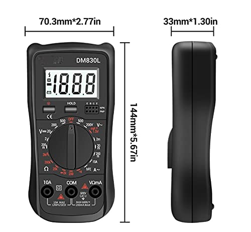 Meter Testers Count Electrical Transistor Capacitance with LCD Backlight multimeter