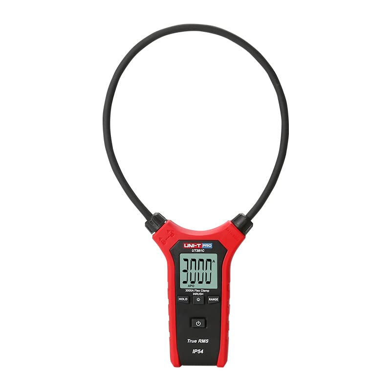 UNI-T UT281A UT281C UT281E AC 3000A Digital Flexible Clamp Meter Multimeter Handheld Voltage Current Resistance Test Backlight.(UT281C)
