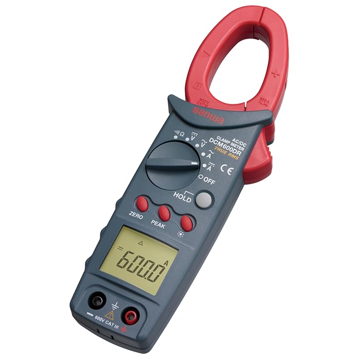 Japan Sanwa DCM600DR Clamp Meters AC+True RMS Suitable for Maintenance of Vehicle, Hybrid Vehicle, EV & DMM Functions(DCM600DR)