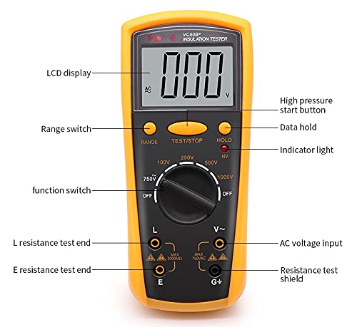 Insulation Resistance Tester Digital Megohmmeter Insulation Tester Insulation Shaker is Better Than